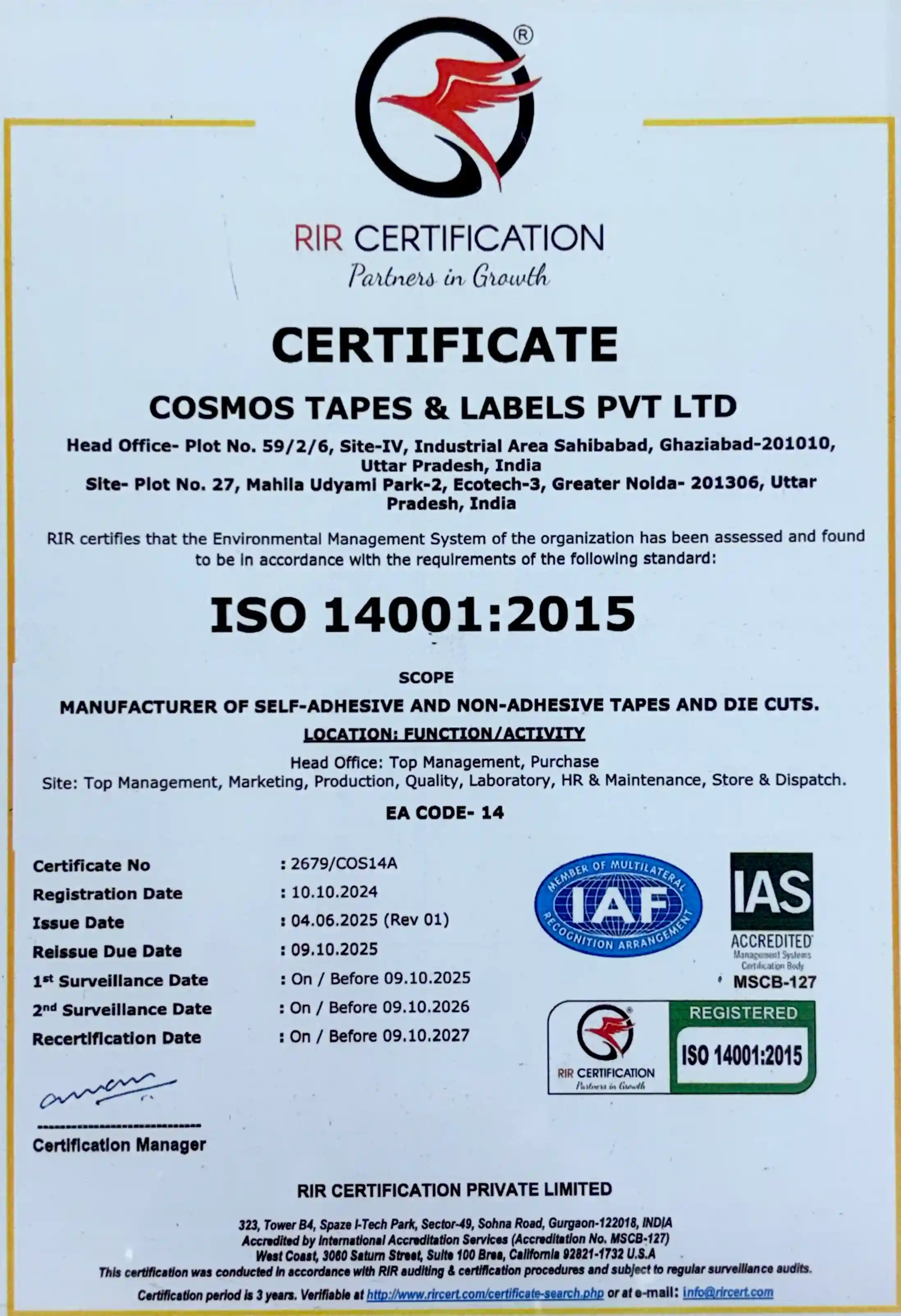 Certification 1